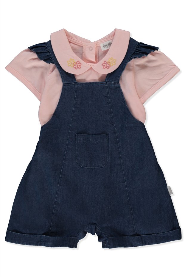Tencel Salopet 2-Piece Set (Flower Girl) Dark Blue