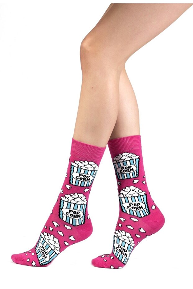 Pop Corn Desenli Çorap - 2