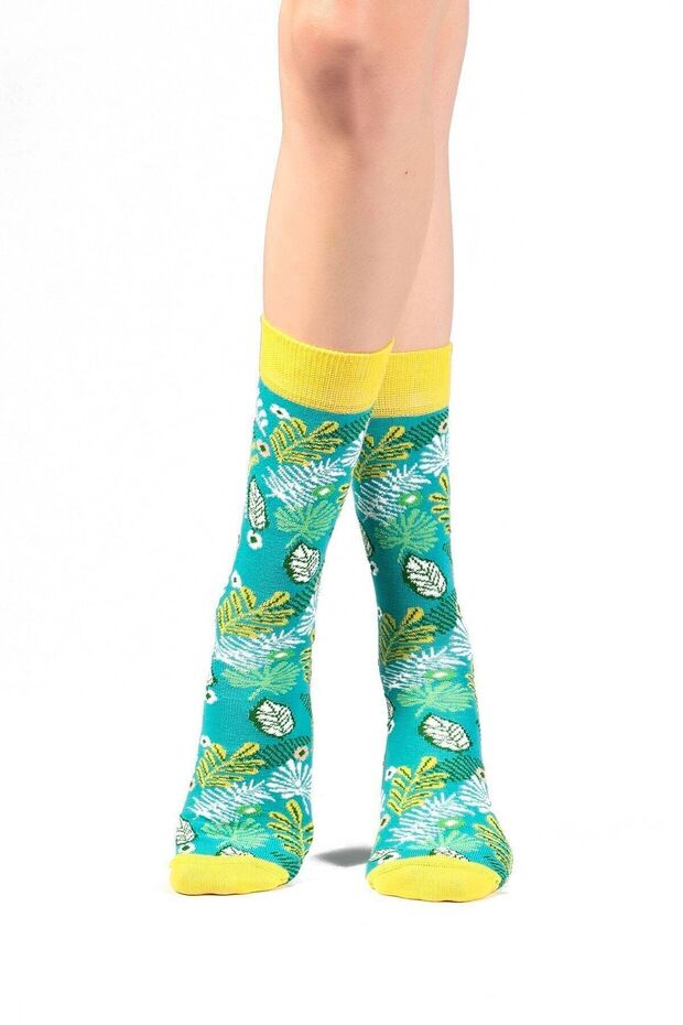 Lime Patterned Socks - 2
