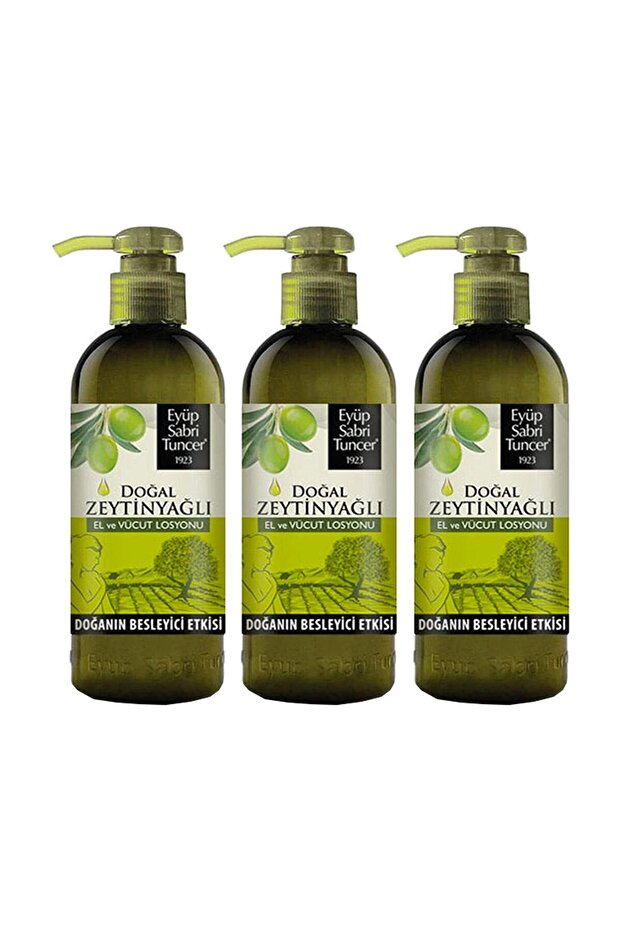 Natural Olive Oil Lotion Clothes and Body - 250ml x 3