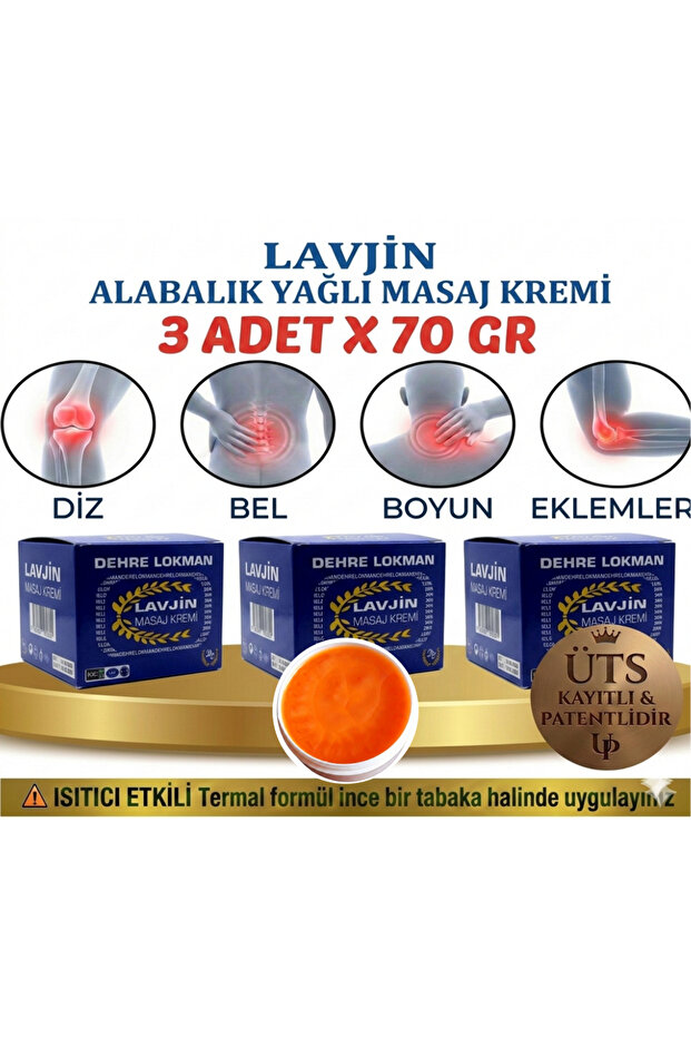 Lavjin Luxury Cream 70Gr. (3 Pieces)For Knees, Waist, Neck and Joints