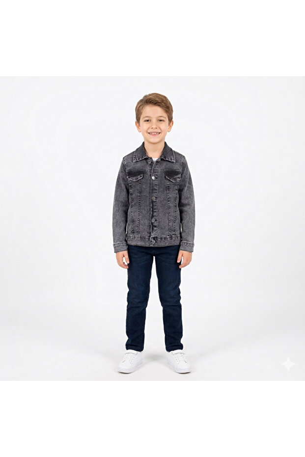 Çocuk Kot Ceket - 3