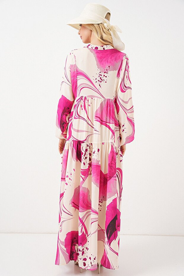 Rochie lungă modestă cu model BDART - 6