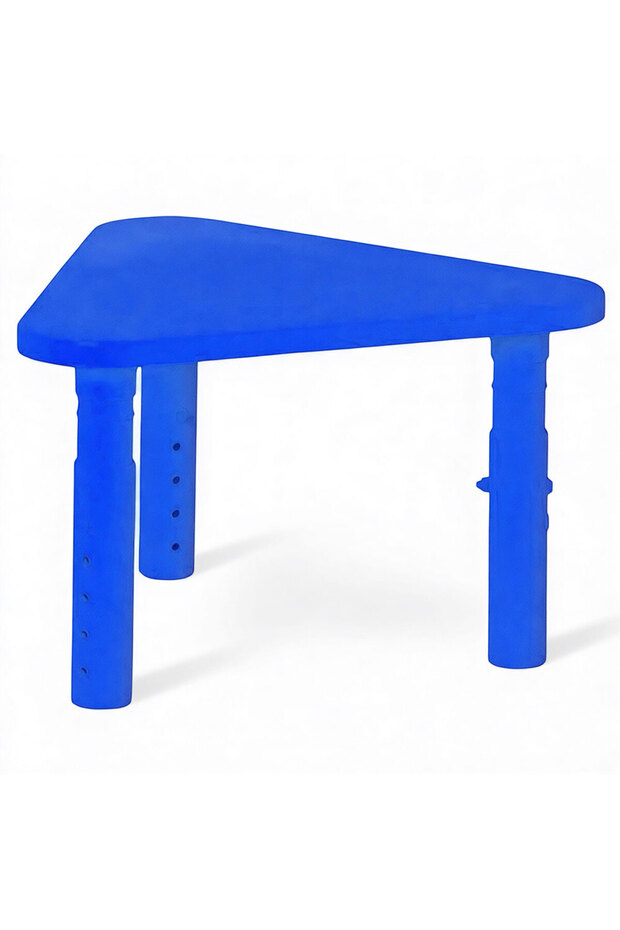Adjustable Height Kids Plastic Table, Triangular Activity Study Table for Kindergarten Playroom - 1