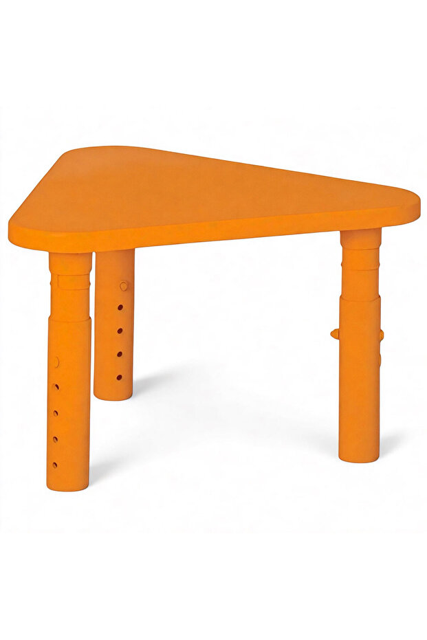 Adjustable Height Kids Plastic Table, Triangular Activity Study Table for Kindergarten Playroom