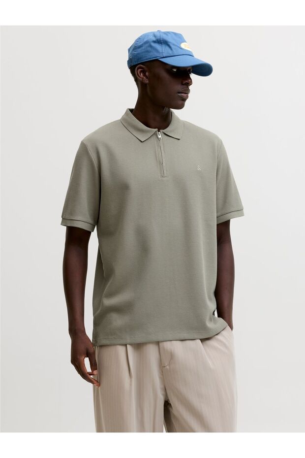Poloshirt Einfarbig Poloshirt - 1