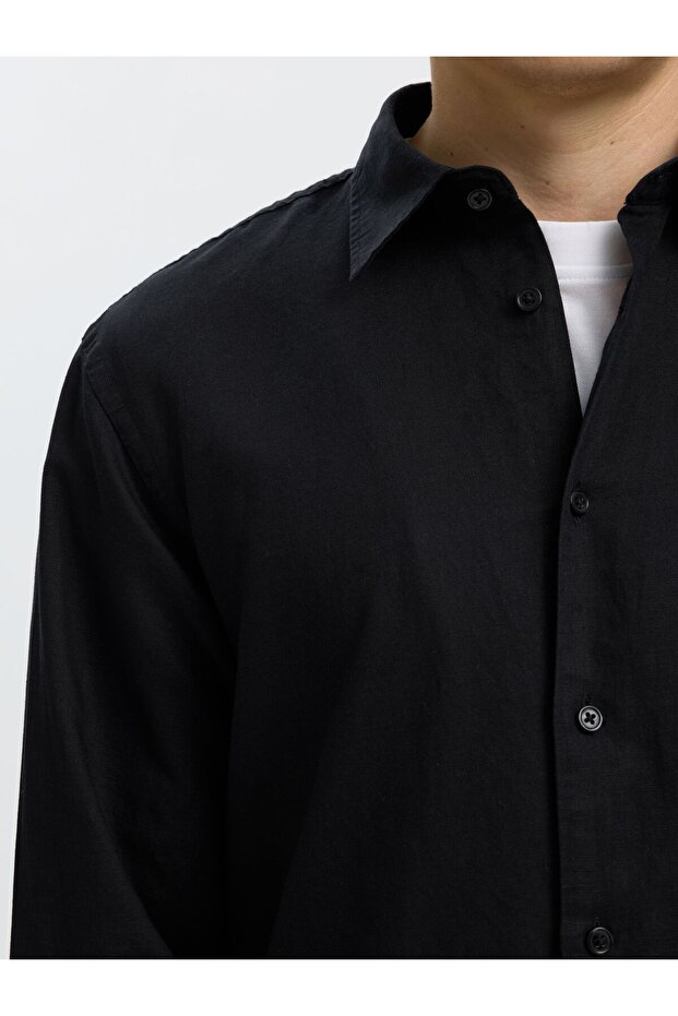 Bluse aus Leinengemisch Regular Fit - 5