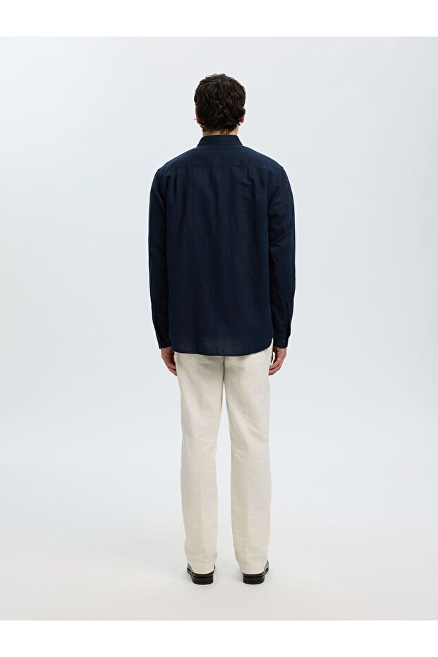 Bluse aus Leinengemisch Regular Fit - 3