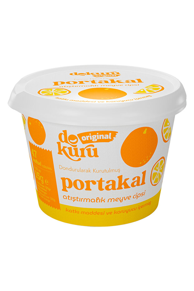 dokuru Portakal Kuru Meyve Cipsi - Dondurularak Kurutulmuş Freeze Dried Çıtır Portakal