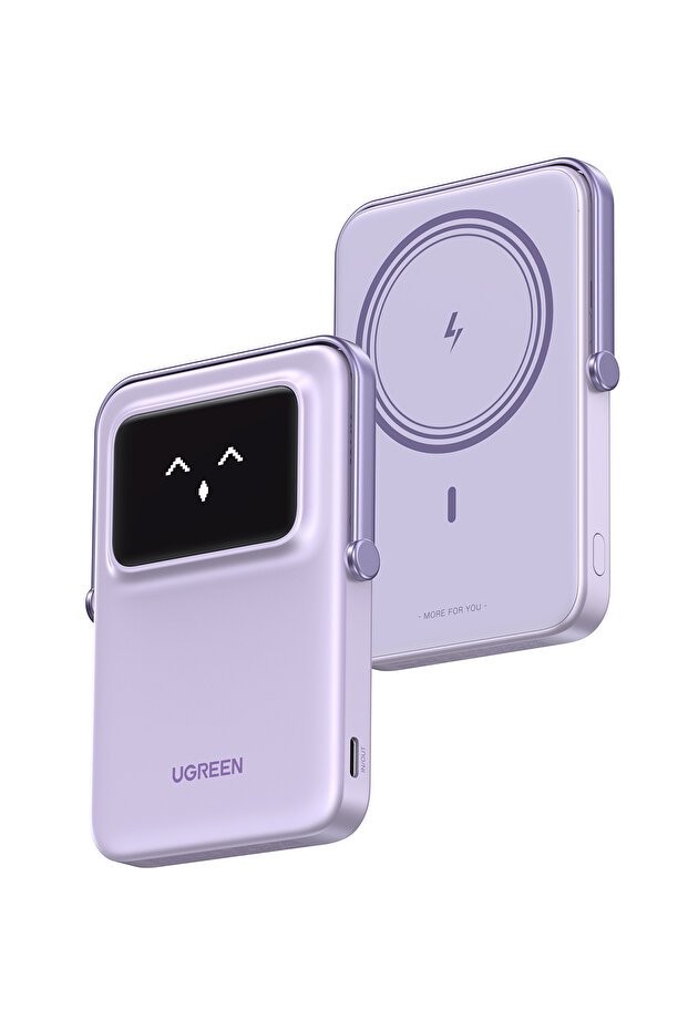 Uno MagSafe Wireless 5.000 mAh 20W Hızlı Şarj Powerbank, Mor, 35606