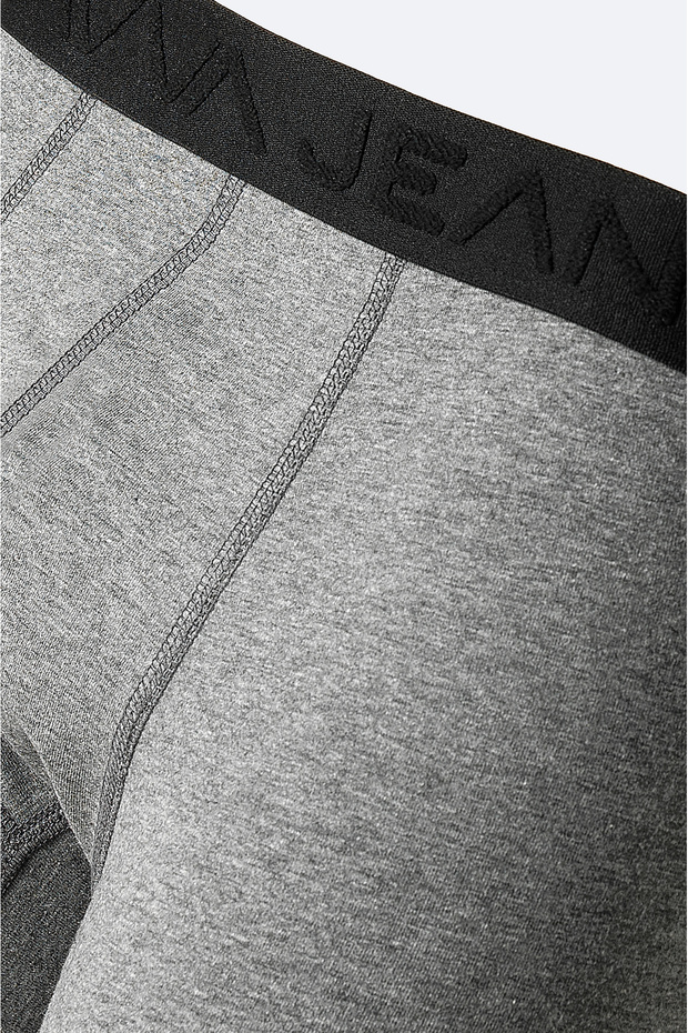 Men's Anthracite Basic Cotton Single Regular Fit Boxer B009510 - 3