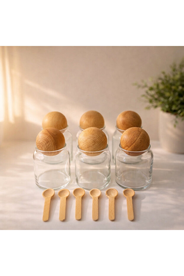 Set of Six 300 ml Jars with Ball Lids, Spice Jar Set