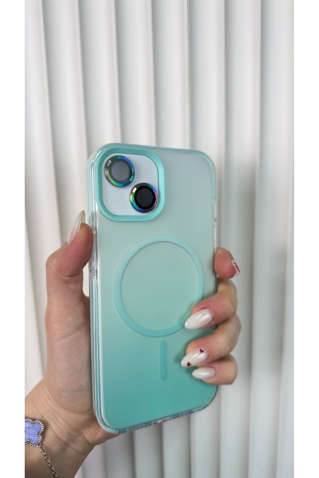Rainbow - iPhone 15 Compatible Magsafe Compatible Shockproof Dual Color Case