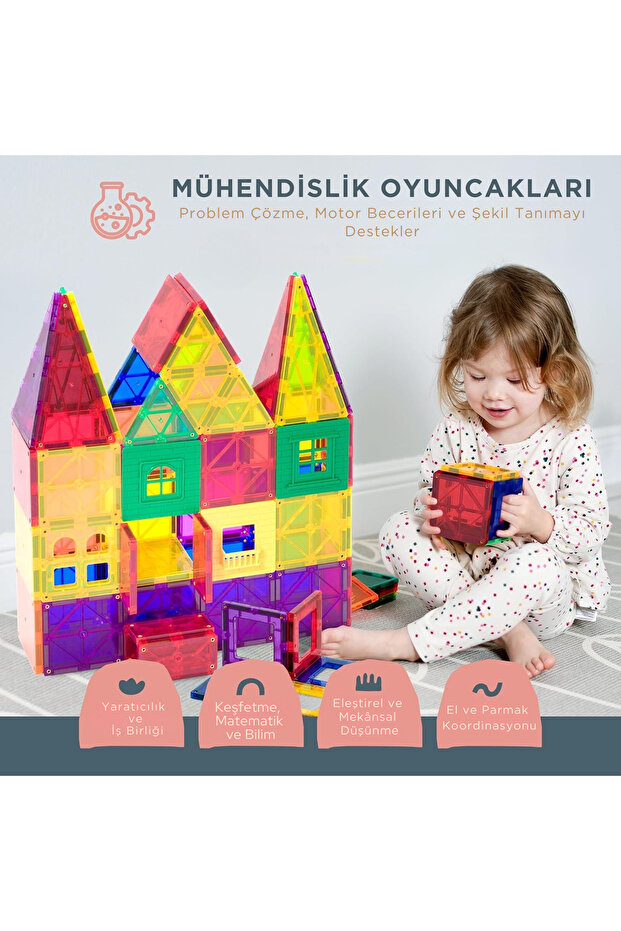 100 Parça Manyetik Blok Set - 4