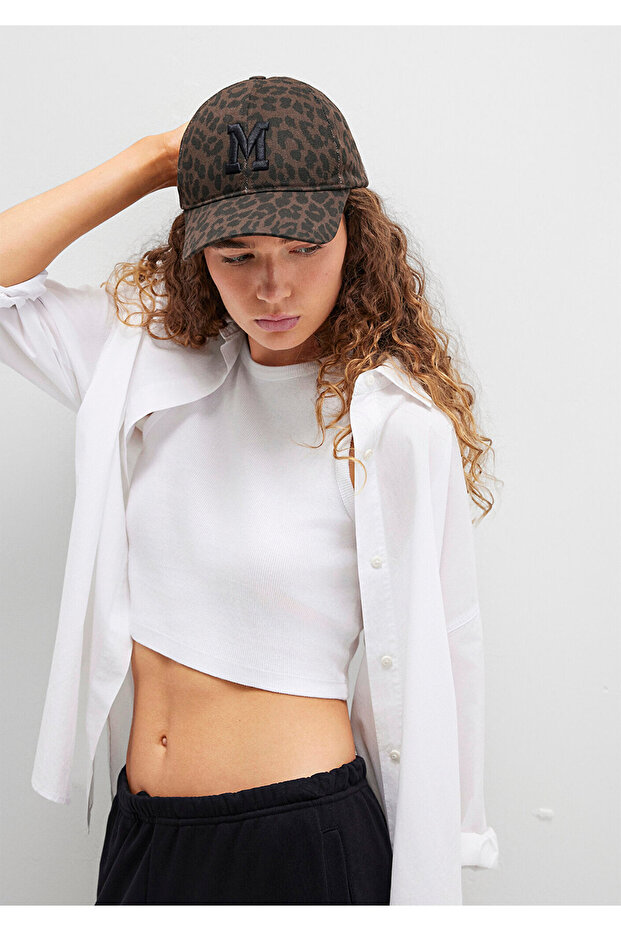 قبعة منقوشة بنقشة الفهد 1913461-26823 - 1