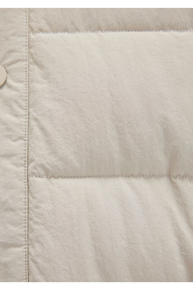 معطف منفوخ باللون البيج 0110599-70144 - 7