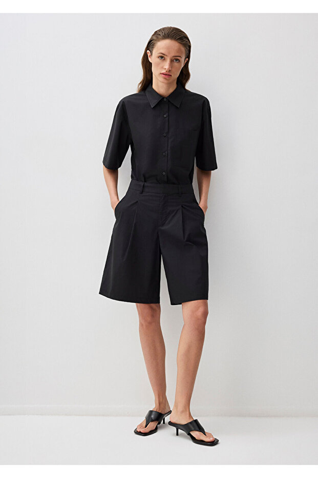 Siyah Bermuda Şort 1410208-900 - 1