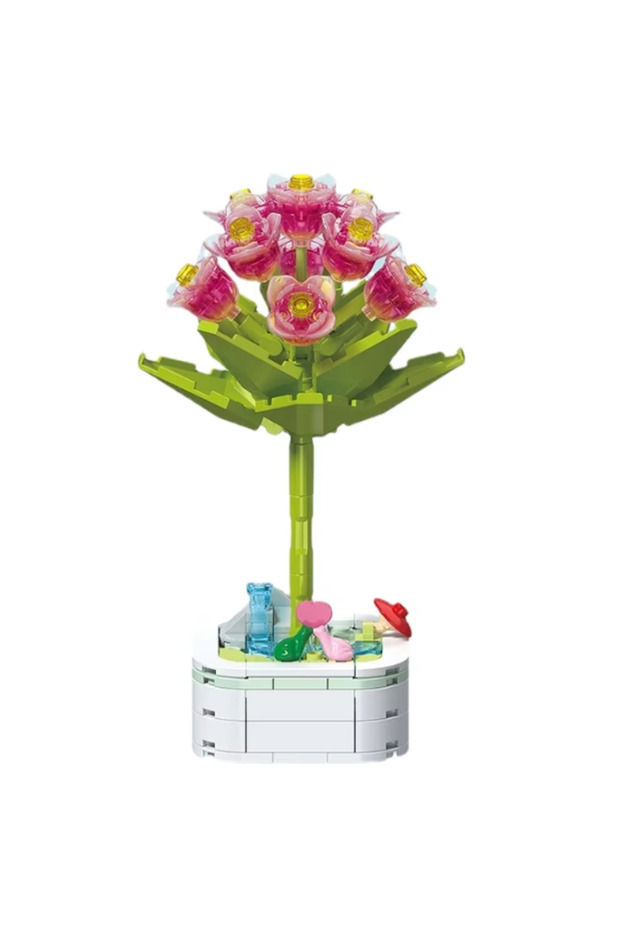 Building Block Flower 138 Parça Violet - 1