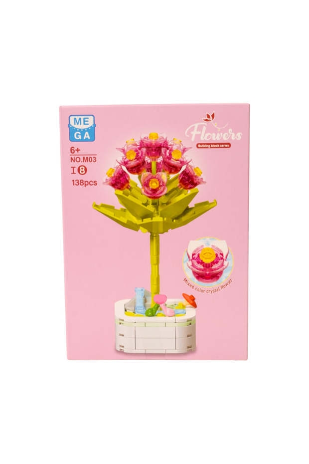 Building Block Flower 138 Parça Violet - 2