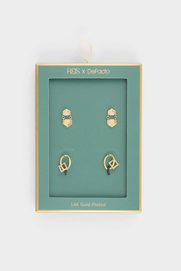 Reis X Defacto 2'Li Gold Earrings G2704Axns