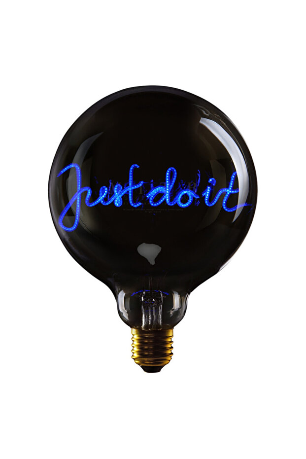 JUST DO IT - LED GLASS BULB - CLEAR GLASS/BLUE - Ø70 × H110 MM