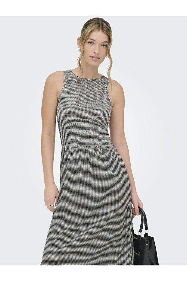 Kadin Siyah Onlcelle S/l Smock Dress Jrs Elbise 15369284-Black - 2