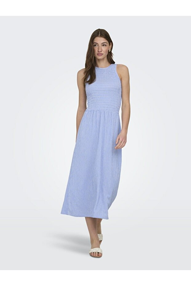 Kadin Mavi Onlcelle S/l Smock Dress Jrs Elbise 15369284-Ultramarin - 1