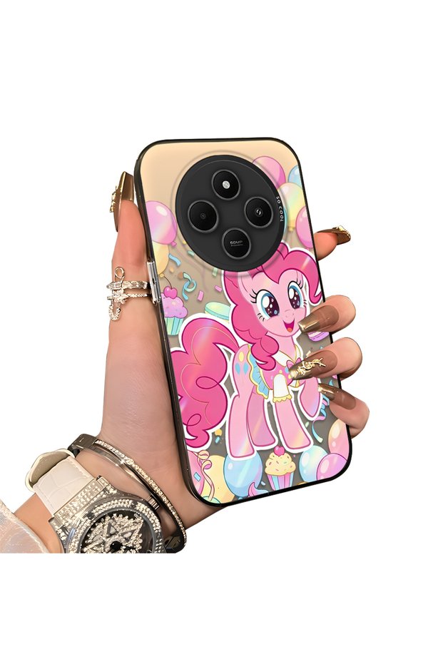 Redmi A4 Compatible Hard Acrylic Back Silicone Edge Lens Protection Case Stylish Printing Patterns