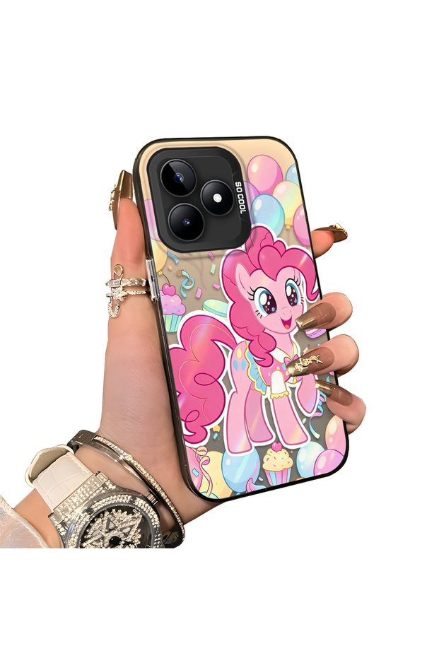 Realme Note 50 Compatible Hard Acrylic Back Silicone Edge Lens Protection Case Stylish Print Patterns