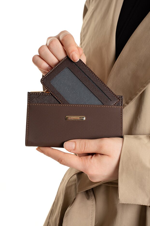 Women's Zipper Compartment Wallet and Card Holder