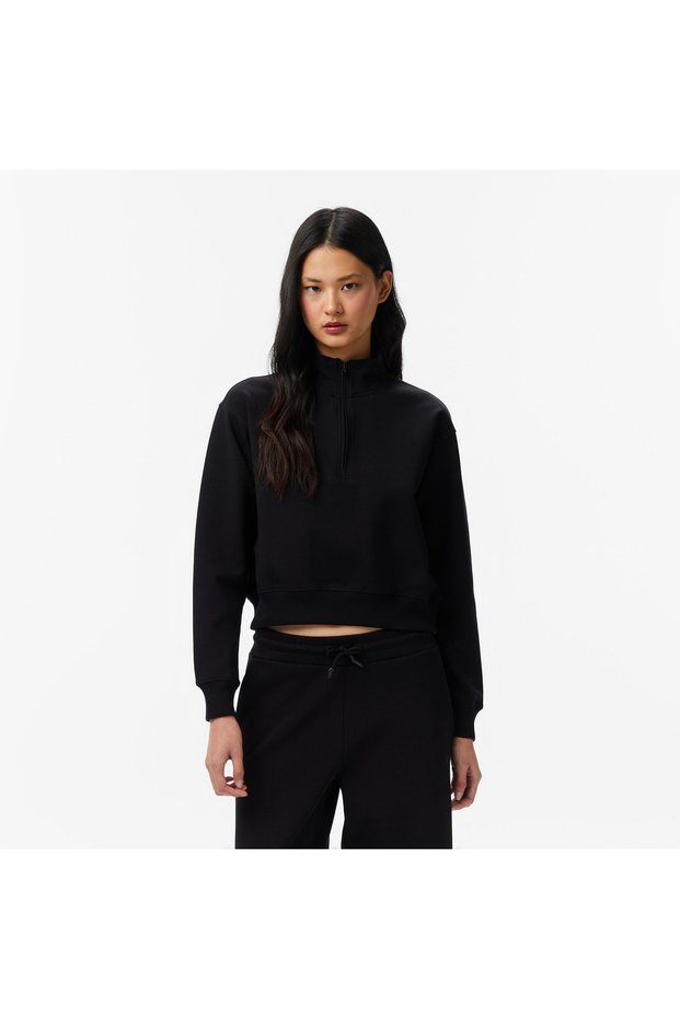 United4 Regular Fit Women's Black Sweatshirt