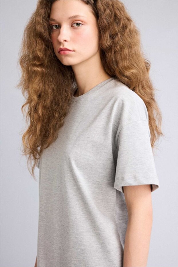 Oversıze Basıc Tişört E4935AX26SP - 2