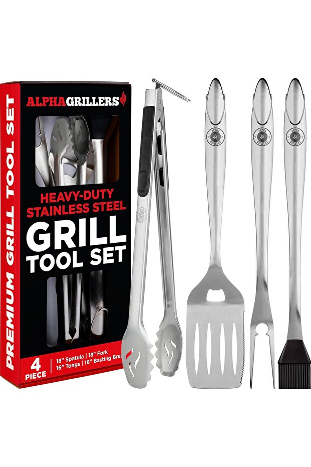 مجموعة أدوات الشواء المكونة من 4 قطع - 1