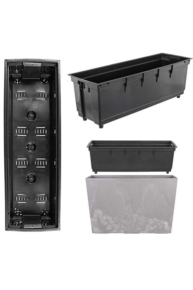 Flowerpot Insert Flowerpot Inserts Boxes 56x19 cm Rectangular Universal - 5