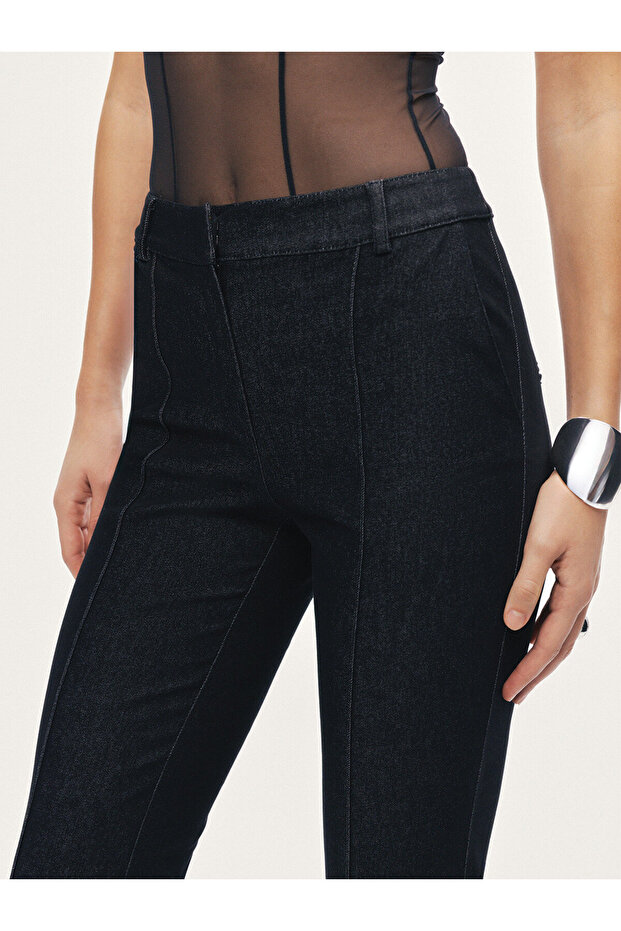 Yüksek Bel Bootcut Pantolon - 2