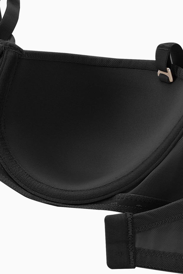 Anka Mesh Fabric Strapless Bra - Supportless - Premium Basic - 2228 - Black - 2