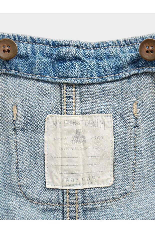 Bebek Mavi Denim Tulum - 2