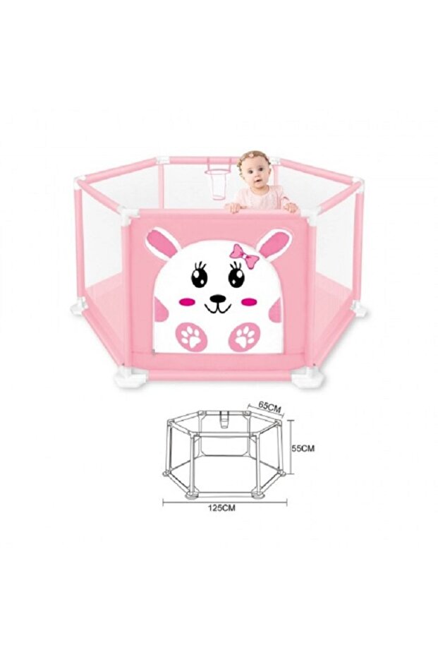 Pink hexagonal bunny manege - 3