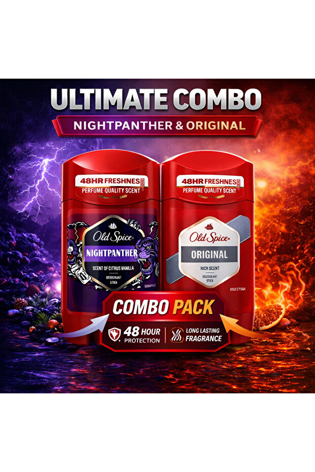 NightPanther & Original Deodorant Stick 48H Freshness 2x50 ml