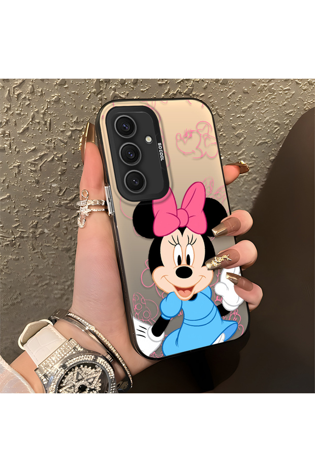 Samsung Galaxy S24 Plus Compatible Stylish Minnie Mouse Patterned Shockproof Phone Case