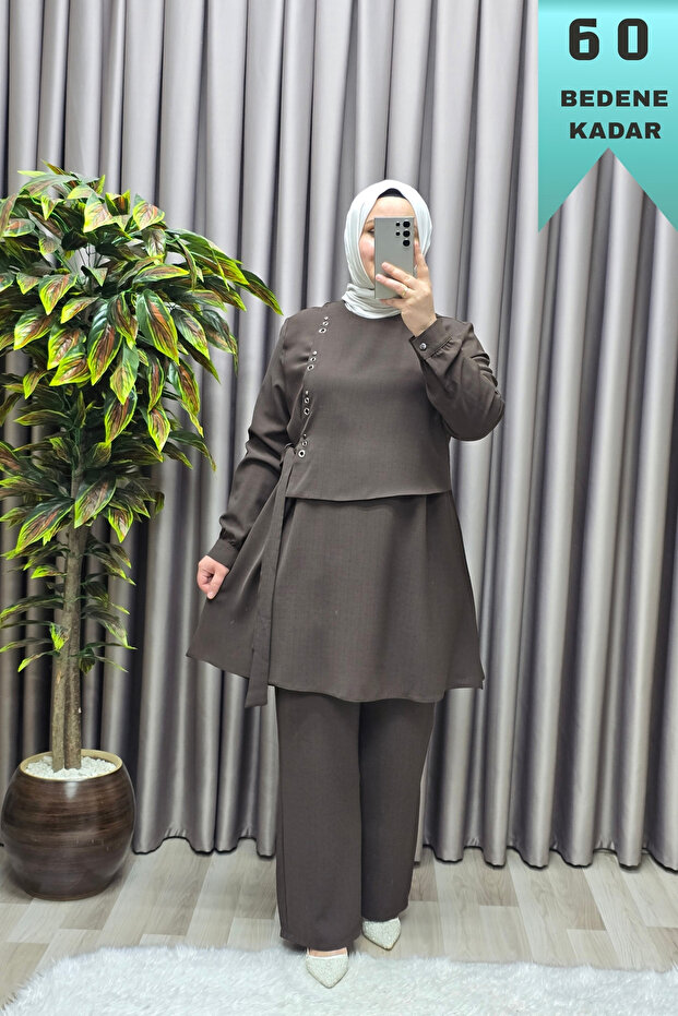 Women's Clothing Plus Size Bird Eye Model Strawberry Fabric Double Set