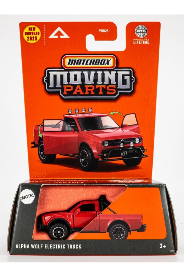Matchbox Moving Parts Alpha Wolf Electric Truck 1:64 Metal Opening Door