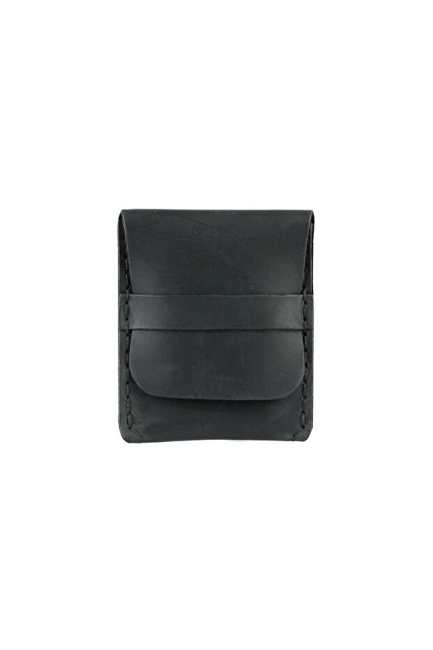 Crazy Leather Card Holder – Genuine Oiled Leather Leather, Rustic Look, Handmade – for Daily and Travel Use
