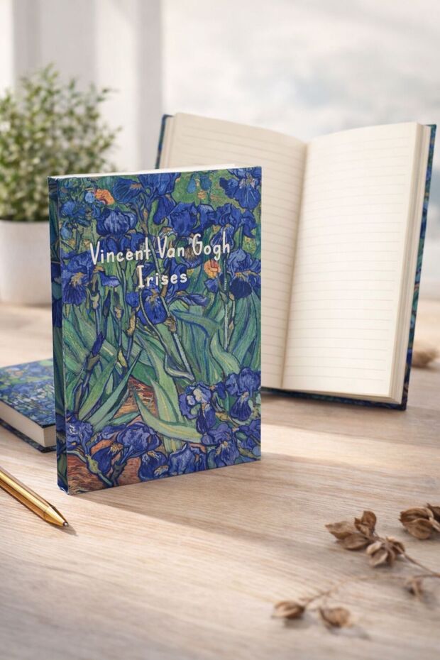 منقوش دفتر بغلاف صلب مخطط - 1