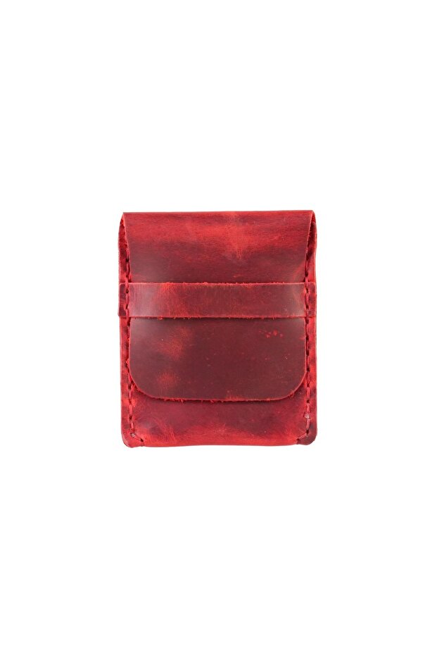 Crazy Leather Card Holder – Genuine Oiled Leather Leather, Rustic Look, Handmade – for Daily and Travel Use
