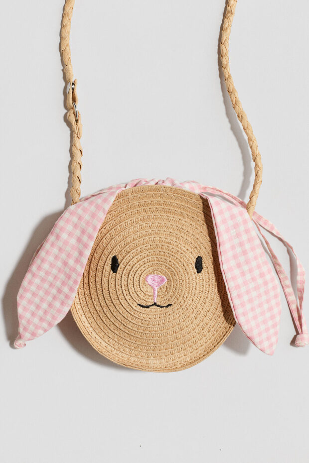 Aplikeli Hasır Çapraz Çanta - 2