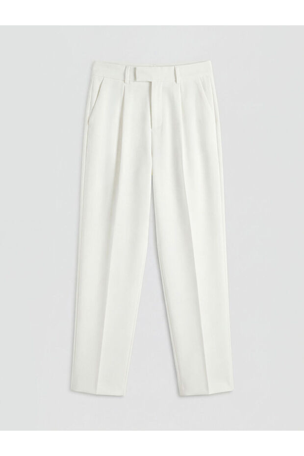 Esvab • Modern & Distinctive Carrot Planting Women's Pleated Fabric Trousers