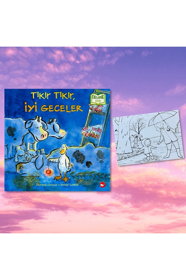 TIKIR TIKIR, İYİ GECELER / Organic Book / Hardcover / Postcard Painting Gift