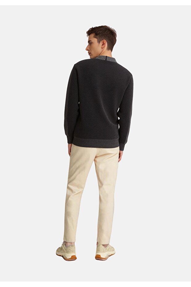 Pullover Chenille Strickpullover Troyer - 3