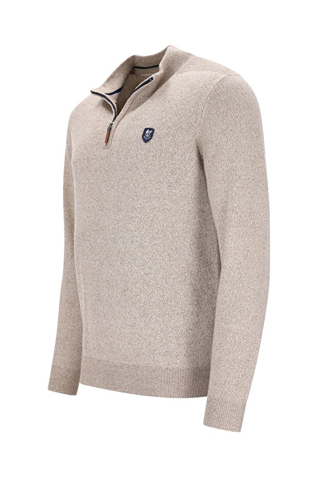 Pullover Jaspé Strickpullover Troyer - 6